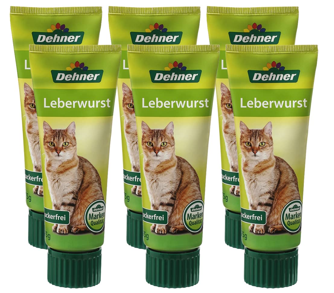Dehner Cat Snack Food Grade Liver Floss 6 x 75g (450g) Packaging may vary
