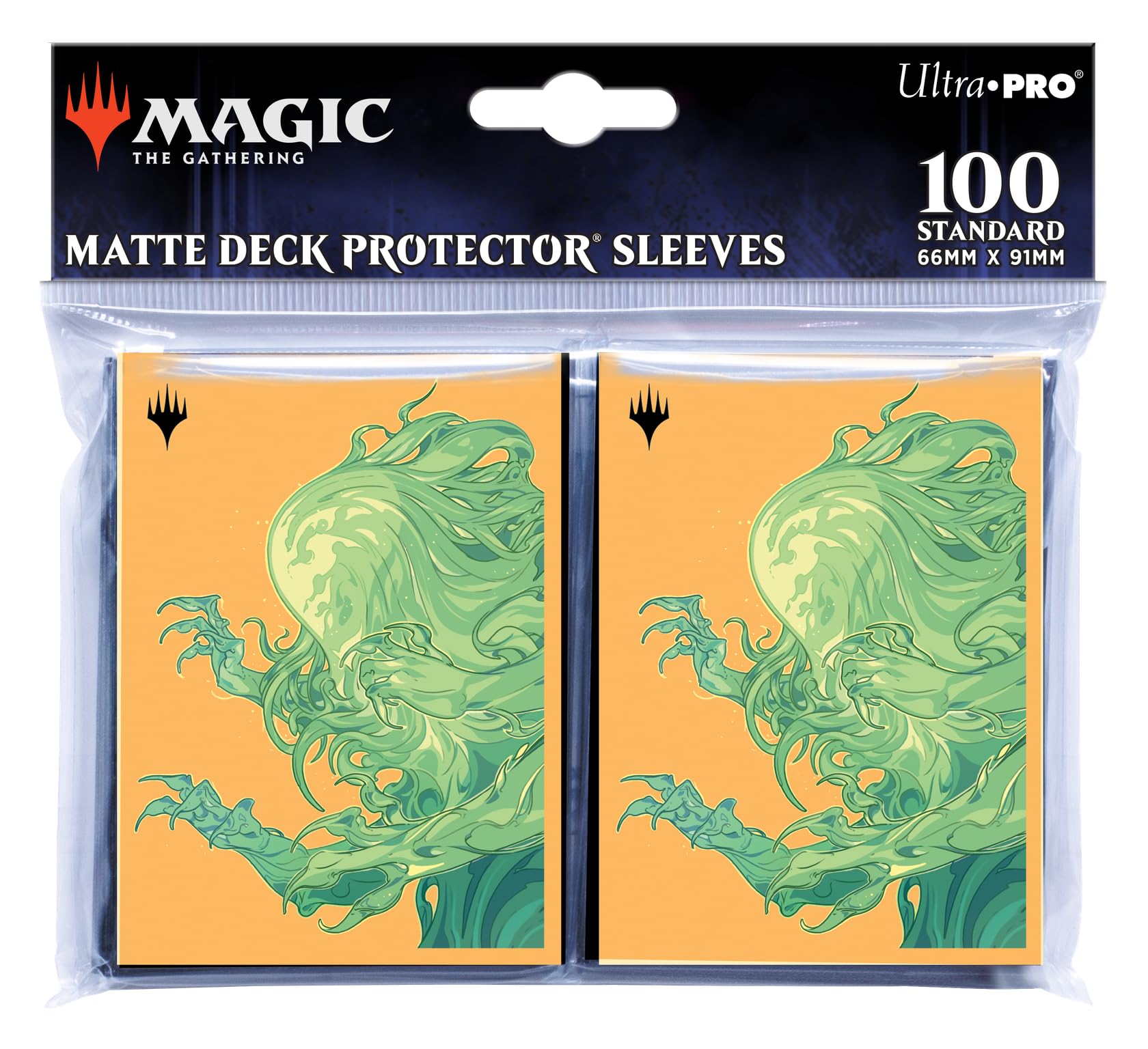 Ultra PRO - MTG Commander Masters 100ct Standard Size Card Sleeves - Omnath, Locus of Mana Artwork, Matte Finish with ChromaFusion Technology, Protect Magic: The Gathering Cards, Standard Size Cards