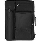 TreochtFUN Art Portfolio Case 18 X 24,Art Portfolio With Backpack & Tote Bag For Artwork,Medium Artist Case Size(Black)