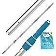 U.S. Pool Supply Telescoping Pole 12-Foot Aluminum Pool Pole Telescopic Cleaning, Adjustable 3 Piece Expandable Step-Up - Twist Locking Cams, Attach Connect Skimmer Net Rake Brush Vacuum Heads Hoses