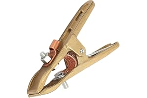 Heavy Duty Brass Ground Welding Earth Clamp for Welder Machine, 500A Copper Clip Grip Clamp, A-Shape Design, Welding Tool