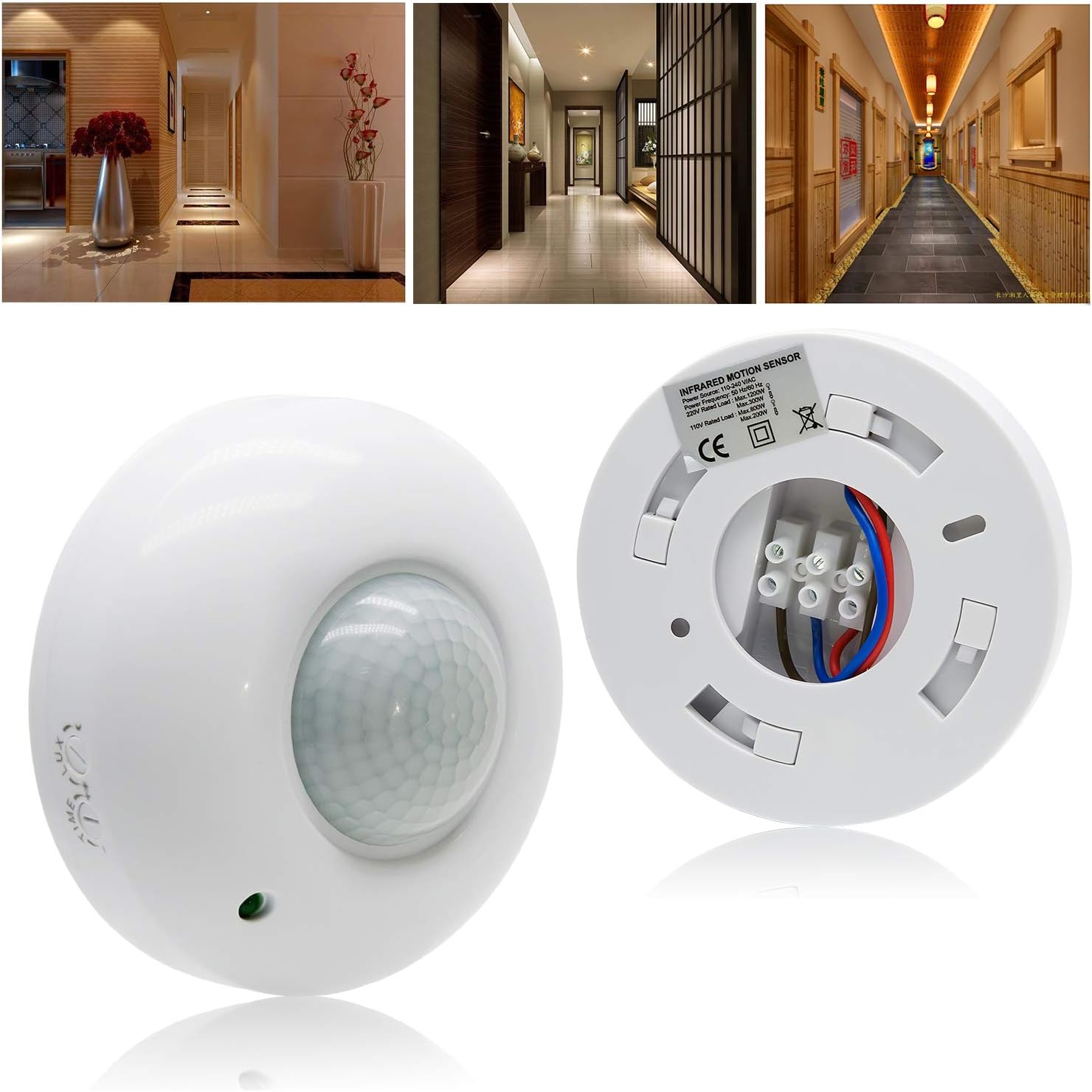 360 Degree Ceiling Mount Occupancy Sensor, 110-240V PIR Motion Sensor Switch, High Sensitive Movement Detector Light Switch - Image 5