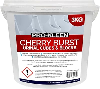 Pro-Kleen Urinal Channel Blocks 3KG Cherry Fragrance Non PDCB Slow Dissolving
