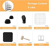 AWTATOS Cube Storage Unit 9 Cube Wire Shelves Black USCIH09BE view 8