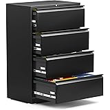 Amazon Com Alera Ale Four Drawer Lateral File Cabinet 42w X 19 1 4d X 53 1 4h Black Furniture Decor