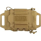 Qavctw Tactical MOLLE First Aid Pouch - 2-Piece System Med Roll Survival Medical Pouch with Handle, Rapid Access EMT Belt Pouch, EDC First Aid Kit for Military,Outdoor Emergence