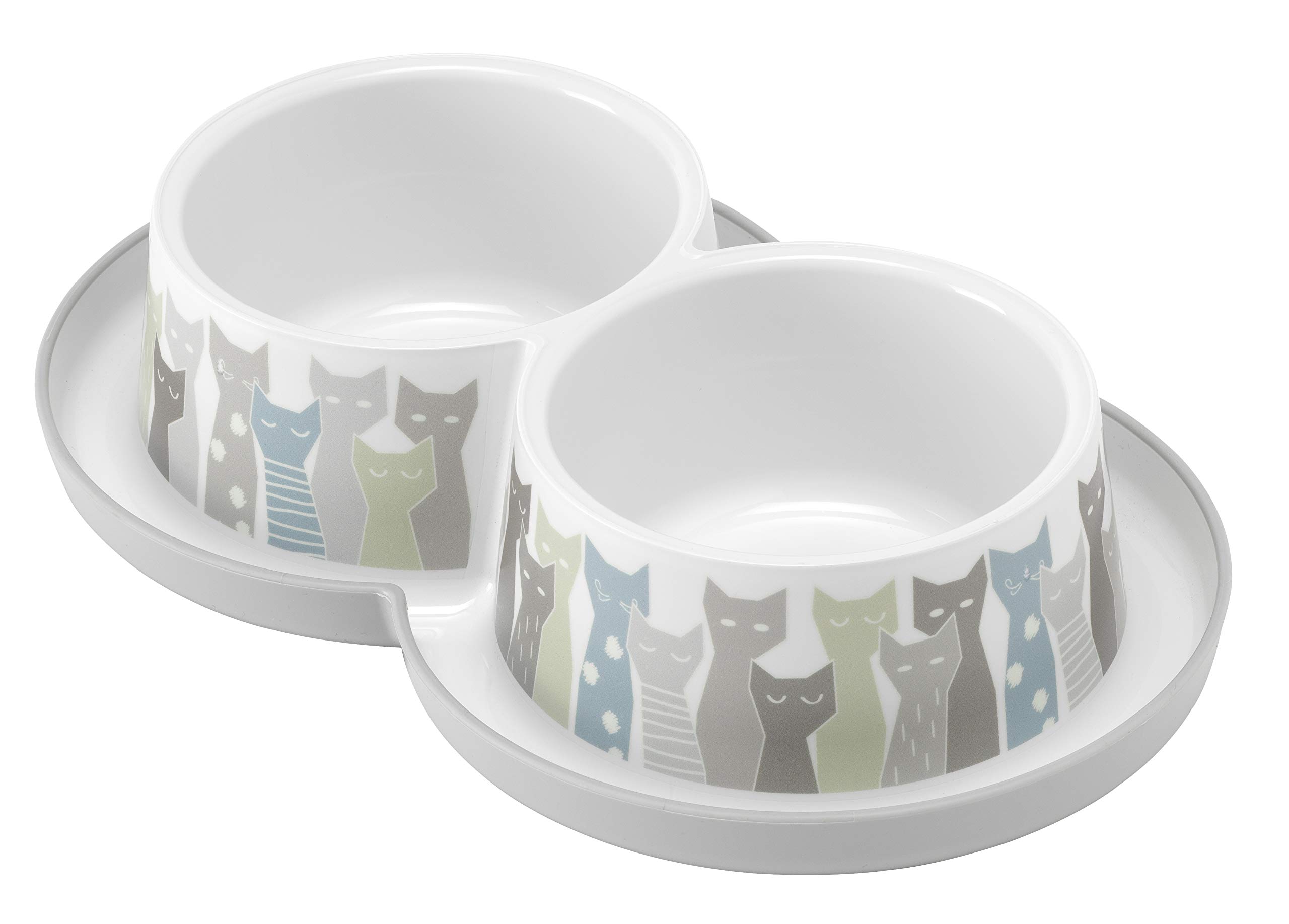 DOG'S&CAT'S Cat Dreams Double Cat Bowl 2 x 350 ml