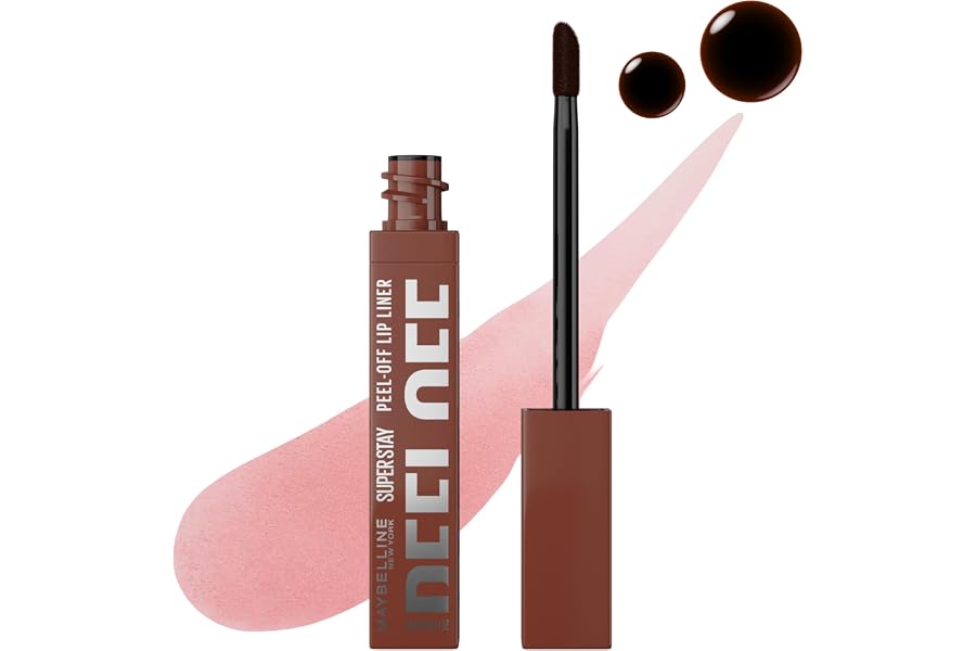 MAYBELLINE Super Stay Peel Off Lip Liner Lip Stain, Up to 24H Tattoo-Like Wear, Transfer-Proof Matte Finish, Hydrating Formula With Vitamin E, Aura (Mauve Nude)