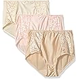 Bali Women's Underwear Pack, Double Support Stretch Brief Panties, Moisture-Wicking Underwear for Women, 3-Pack