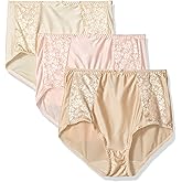 Bali womens Double Support Stretch Brief Pack, 3-pack, Moisture-wicking Underwear for Women