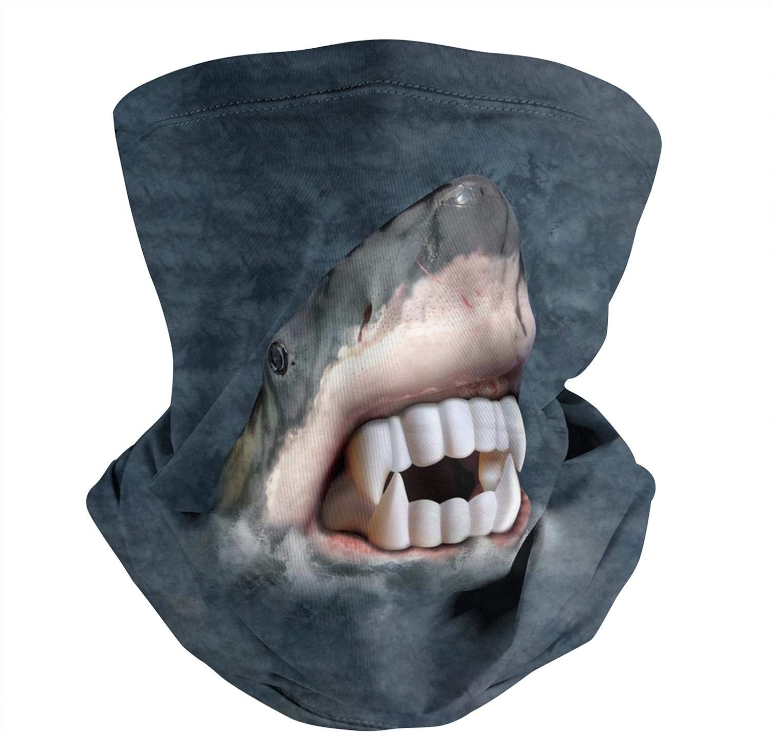 Shark Spartan Seabed Gray Retro Seamless Face Mask Bandana Headwear Neck Gaiter Balaclava for Dust Outdoor Sports