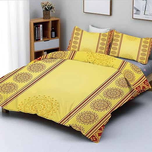 Amazon Com Duplex Print Duvet Cover Set Queen Size Traditional