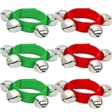 Coolrunner 6 Pcs Christmas Band Wrist Bells
