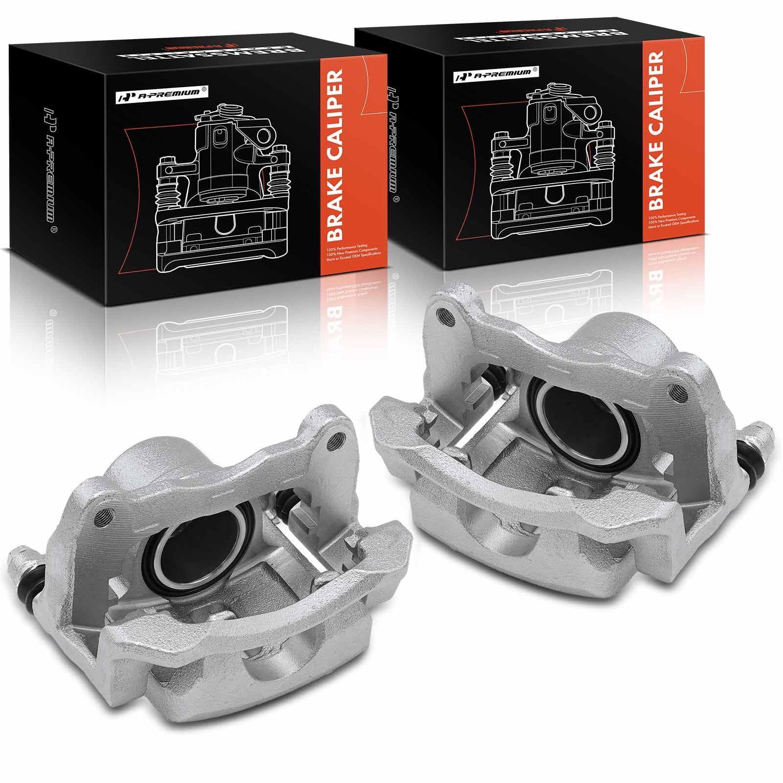 Photo 1 of A-Premium Disc Brake Caliper Assembly with Bracket Compatible with Select Toyota and Pontiac Models - Corolla, Matrix, Vibe 2003-2008, L4 1.8L - Front Driver and Passenger Side, 2-PC Set