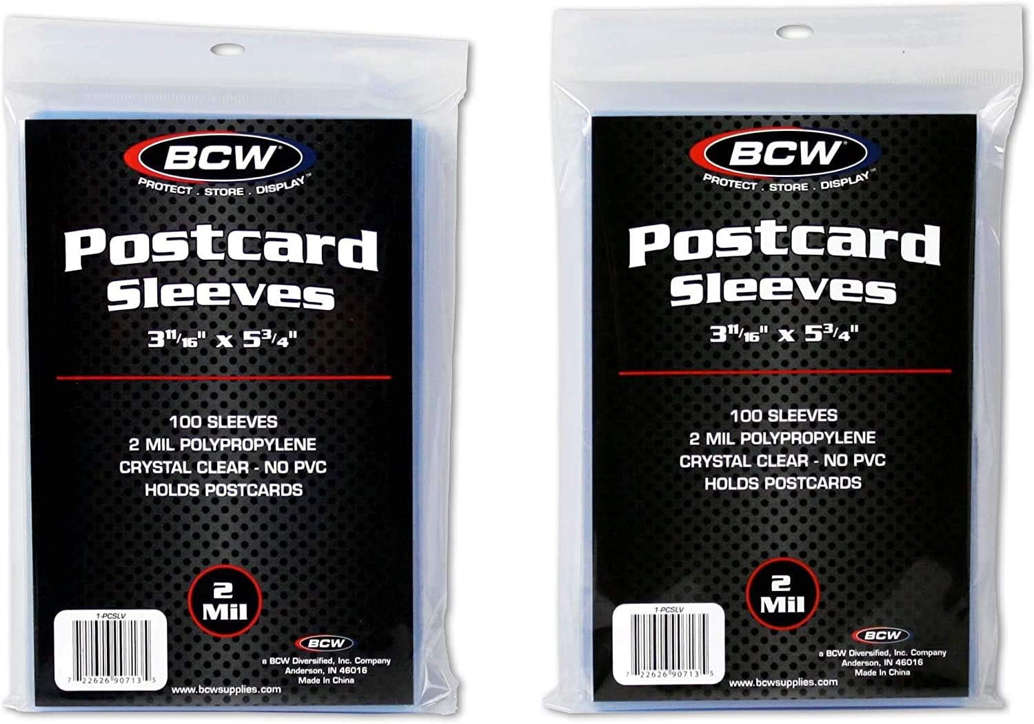 BCW Postcard Sleeves 200 Count Office Products
