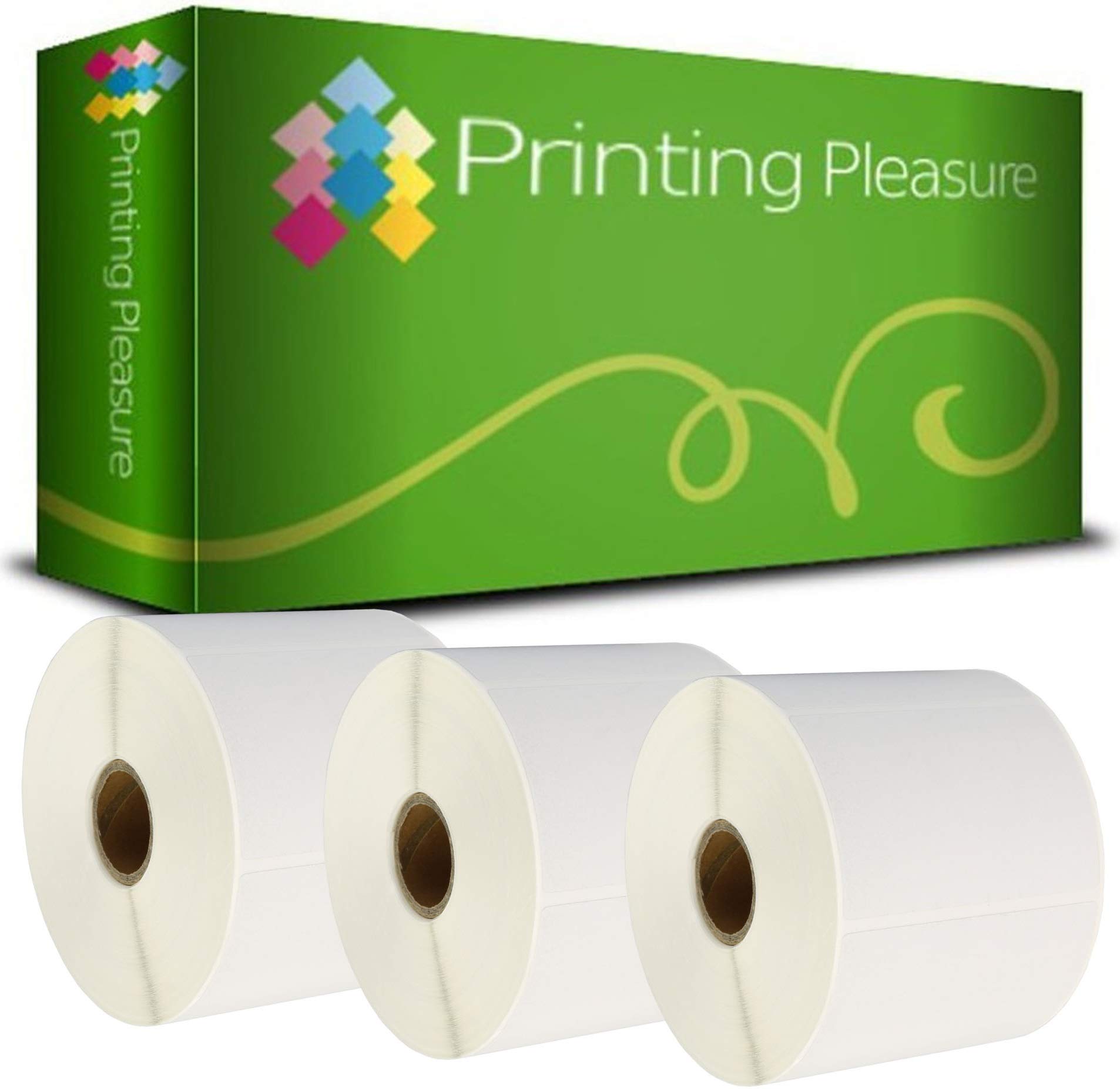 Printing Pleasure 3X Compatible Zebra 76mm x 51mm White Direct Thermal Labels (1000 Labels per Roll) for Zebra, Toshiba, Citizen, Eltron, Orion, UPS Label Printers
