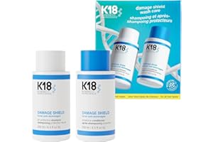 K18 Damage Shield Wash Care Set | Full-Size Color-Safe Protective Shampoo + Conditioner Reduces Frizz And Tangles, Maintains 