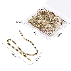 Metal Curtain Hooks, 58PCS Drapery Hook Pins 1.2