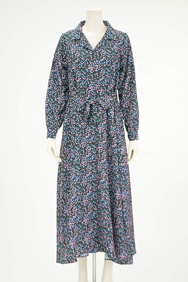 Amazon Co Jp ジュエティ Jouetie レトロカラーフラワーワンピース 服 ファッション小物