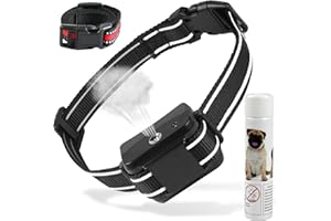 LIVELYLEAP Citronella Dog Bark Collar, Rechargeable Anti Bark Collar [1 Citronella Spray Refill] 2 Adjustable Spray & Sensitivity Level Humane No Shock Barking Collar for Small Medium Large Dogs/Breed