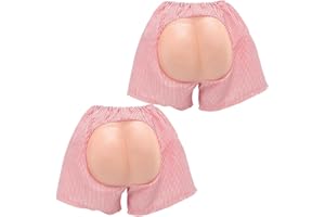FOYTOKI Funny Prank Prop Shorts Butt Pants Costume for Men Women Masquerade Party Games Novelty Outfit