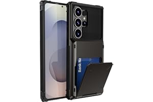 Wallet Case for Samsung Galaxy S26 Ultra: with Card Holder (3–5 Cards), Military Grade Drop Protection, Rugged Hard Back Pock