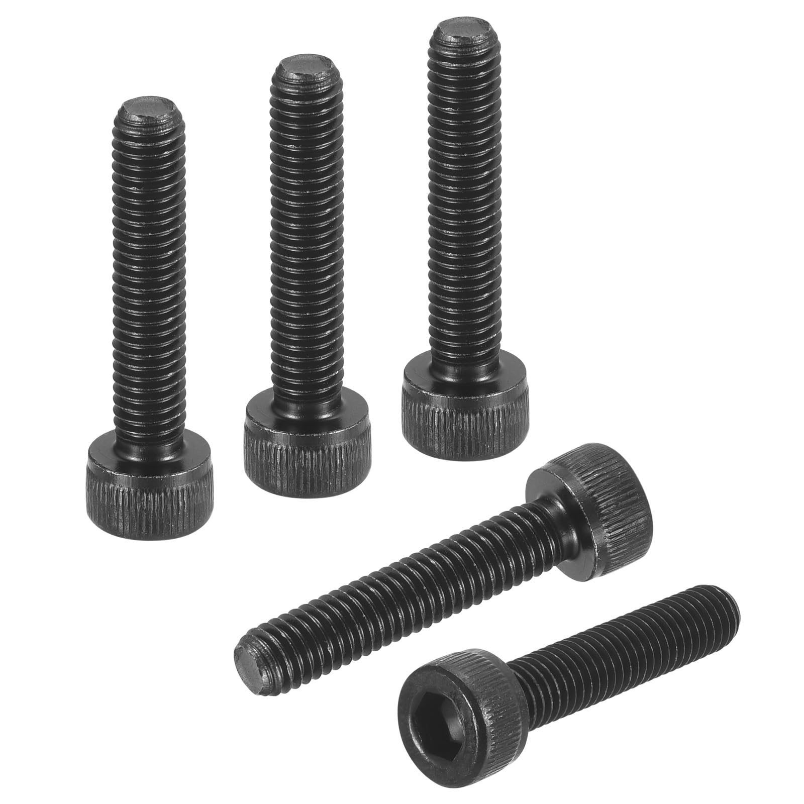 DTGN M5-0.8x25 Socket Head Cap Screws Bolts - 50Pack - Good for Road Bicycle, Mountain Bike, Auto, Motorcycle - Carbon Steel Hex Head Metric Screws, Black