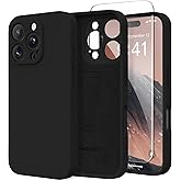 SuydanBox Magnetic for iPhone 16 Pro Max Case, Compatible with MagSafe, [Full Camera Protection][Screen Protector] Silicone Shockproof Protective Phone Case for iPhone 16 Pro Max 6.9", Black