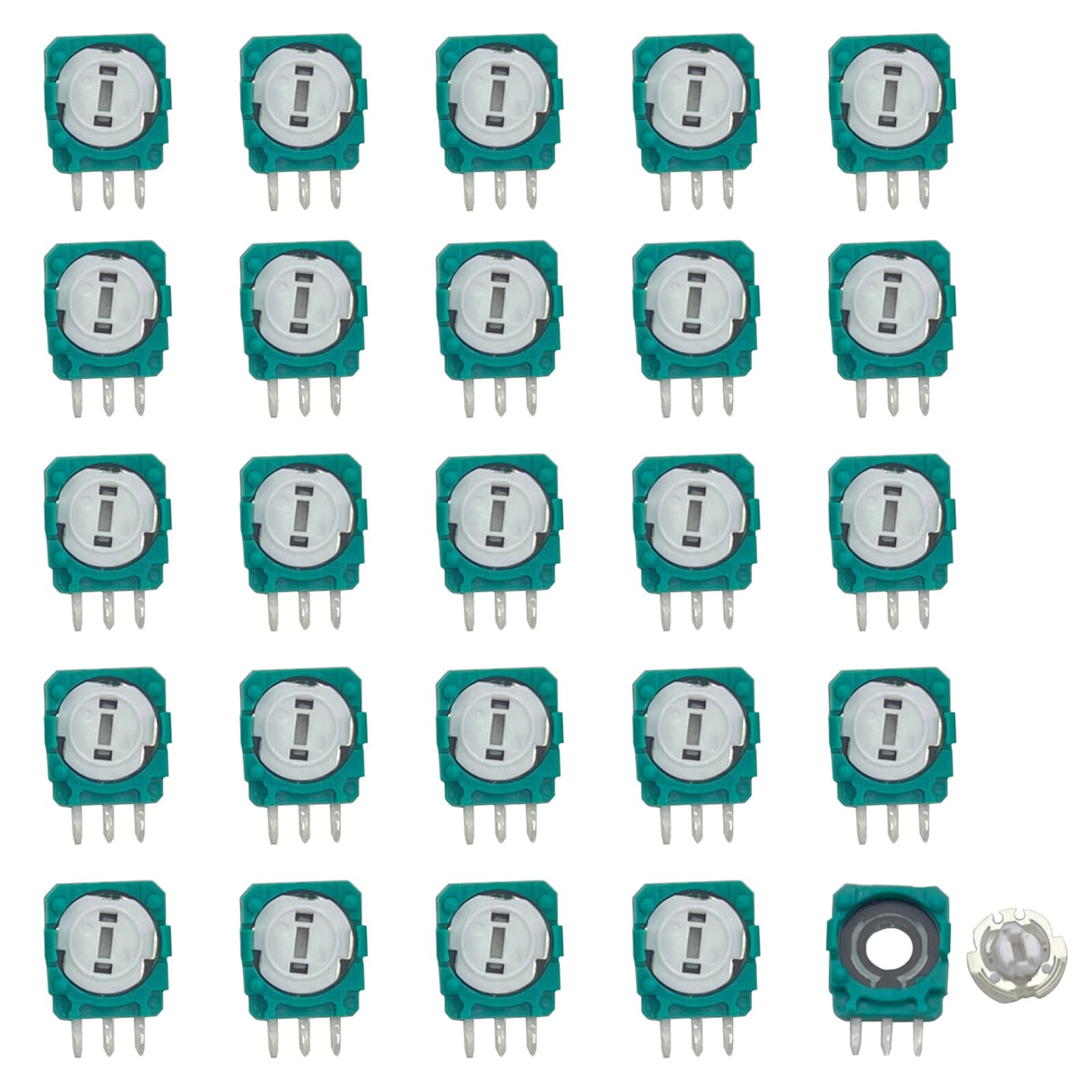 Onyehn Trimmer Potentiometer Sensor,Thumb Stick Analog Joystick Gasket Repair Parts for Xbox One,PS3,PS4 Switch Pro Controllers(25 Pack)