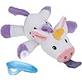 Nuby Calming Natural Flex Snuggleez Pacifier with Plush Combo Set for Cuddling with Comfort, Unicorn