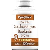 Piping Rock Saccharomyces Boulardii Probiotic Supplement | 5 Billion CFU | 120 Capsules | 250 mg | Vegetarian, Non-GMO, Gluten Free