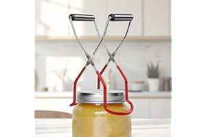 Canning Jar Lifter Tongs Stainless Steel Jar Lifter with Grip Handle for Safe and Secure Grip