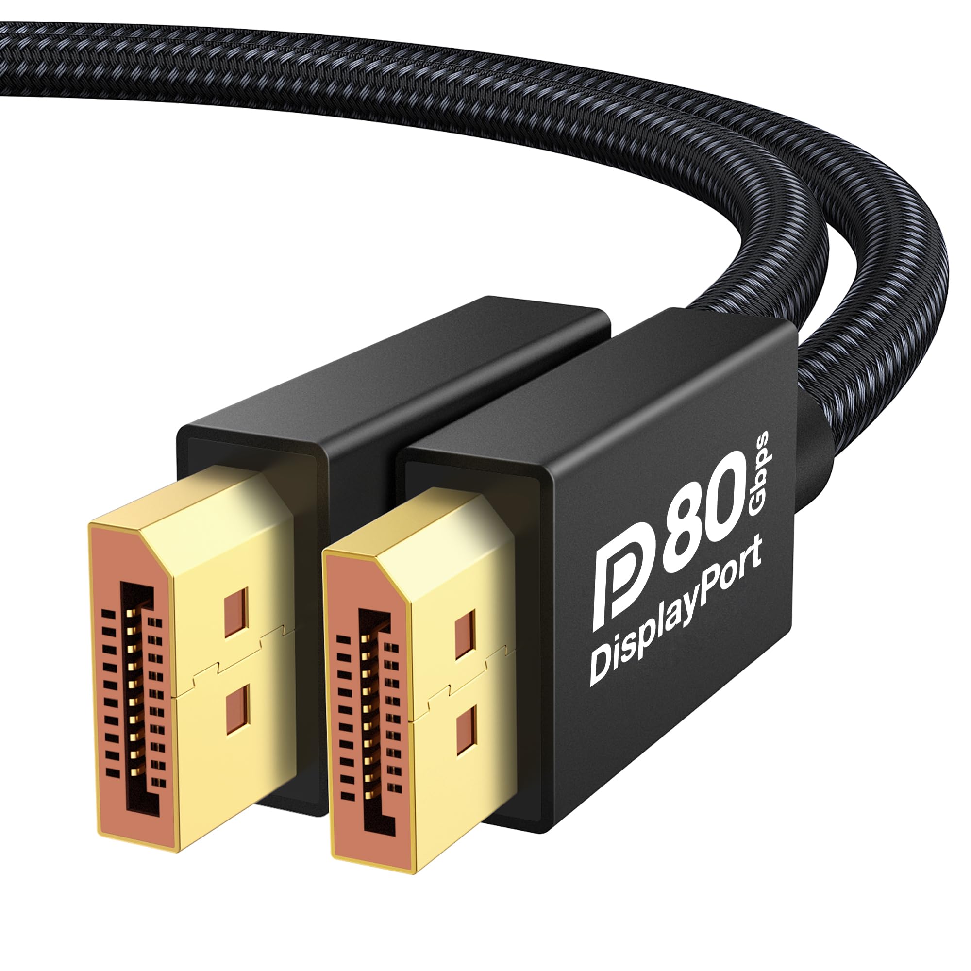 Photo 1 of IVANKY 80Gbps VESA Certified DisplayPort Cable 2.1, 16K Display Port 2.1 Cable, [16K@60Hz 8K@240Hz 4K@480Hz, HDR DSC], DP80 Display Cord Compatible with Monitor, Graphics 5090 7900XTX-6.6FT