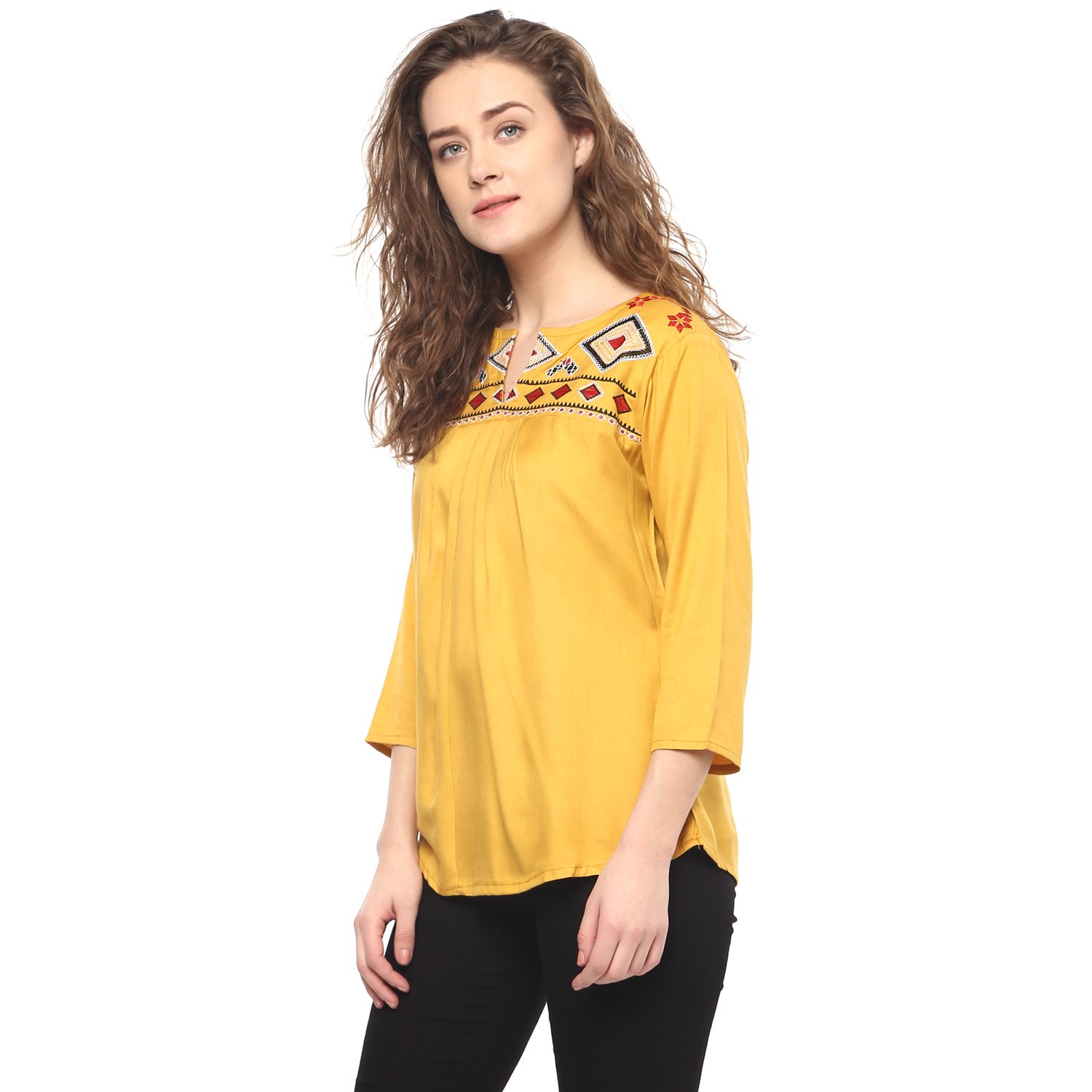 mayra women's plain regular fit top