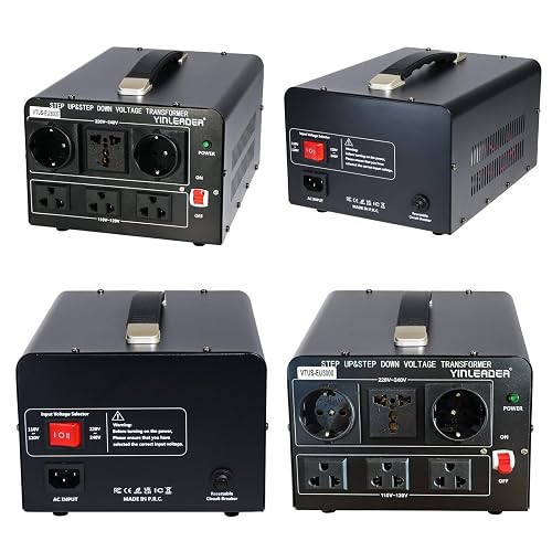 Tyenaza Power Converter, 3000W Voltage Converter Transformer Heavy Duty Step Up/Down 110V 220V Multifunctional Portable Boost Buck, Circuit Breaker Protection (EU Tyenaza Power Converter, 3000W Voltage Converter Transformer Heavy Duty Step Up/Down 110V 220V Multifunctional Portable Boost Buck, Circuit Breaker Protection (EU