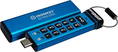 Kingston IronKey Keypad 200C 256GB USB Flash Drive FIPS 140-3 Type-C Encrypted