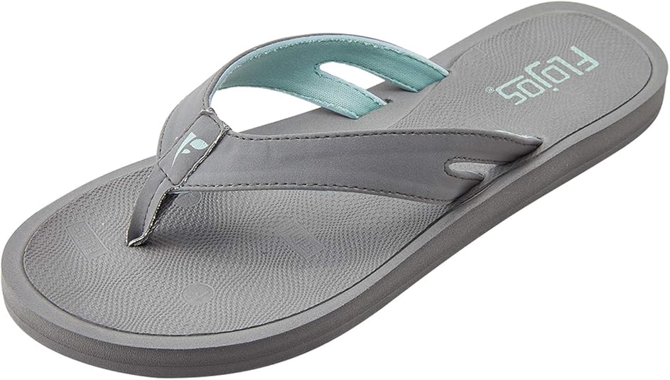 Flojos Women's Dana FlipFlop, GRAY/MINT, 5 Buy Online at Best Price