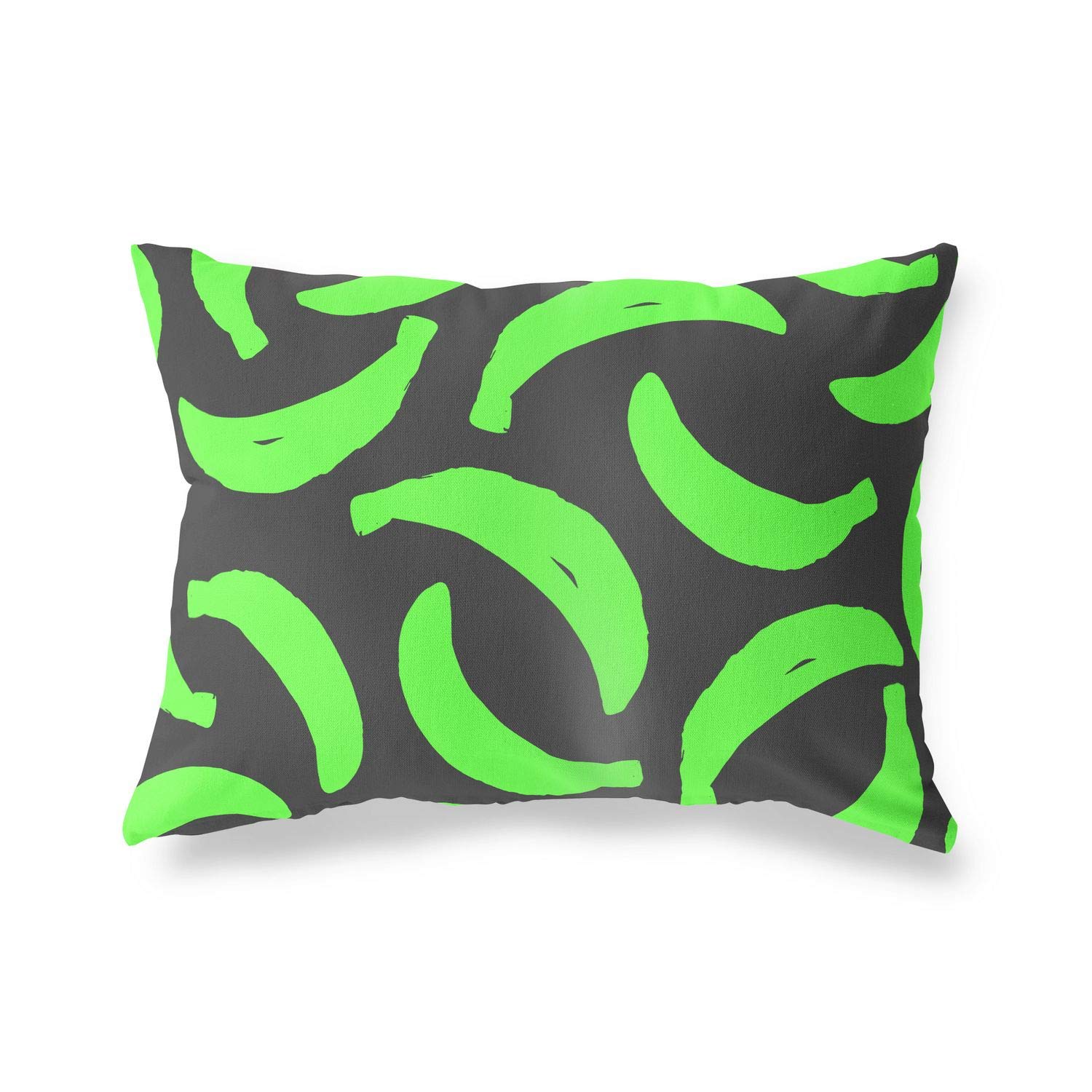 Bonamaison Decorative Cushion Cover Neon Green & Fume, Throw Pillow Covers, Home Decorative Pillowcases for Livingroom, Sofa, Bedroom, Size: 35x50 Cm - Designed and Manufactured in Turkey