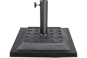 COBANA 26.5lb Heavy Duty Umbrella Base, 17.3’’ Square Patio Market Umbrella Stand Weight, Black