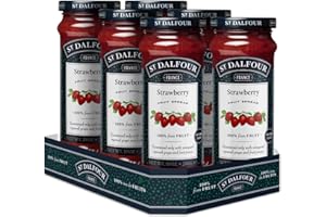 St. Dalfour Strawberry Fruit Spread - 10oz - 100% from Fruit, No Artificial Ingredients, Non-GMO, No Cane Sugars, All Natural - Pack of 6