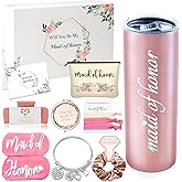 Mhoel Maid of Honor Proposal Gifts Rose Gold 20oz Tumbler