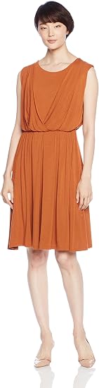 Amazon Co Jp ロペピクニック Rope Picnic カシュクールドレープワンピース Gde1736 74 オレンジ系 38 服 ファッション小物
