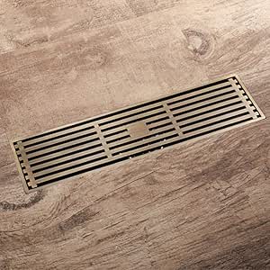 AYHa Nuevo desagüe Ducha lineal de baño de latón antiguo 8.2 * 30 cm