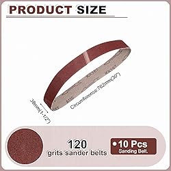 HARFINGTON 1-1/2 x 30 Inch Sanding Belts, 10 Pcs