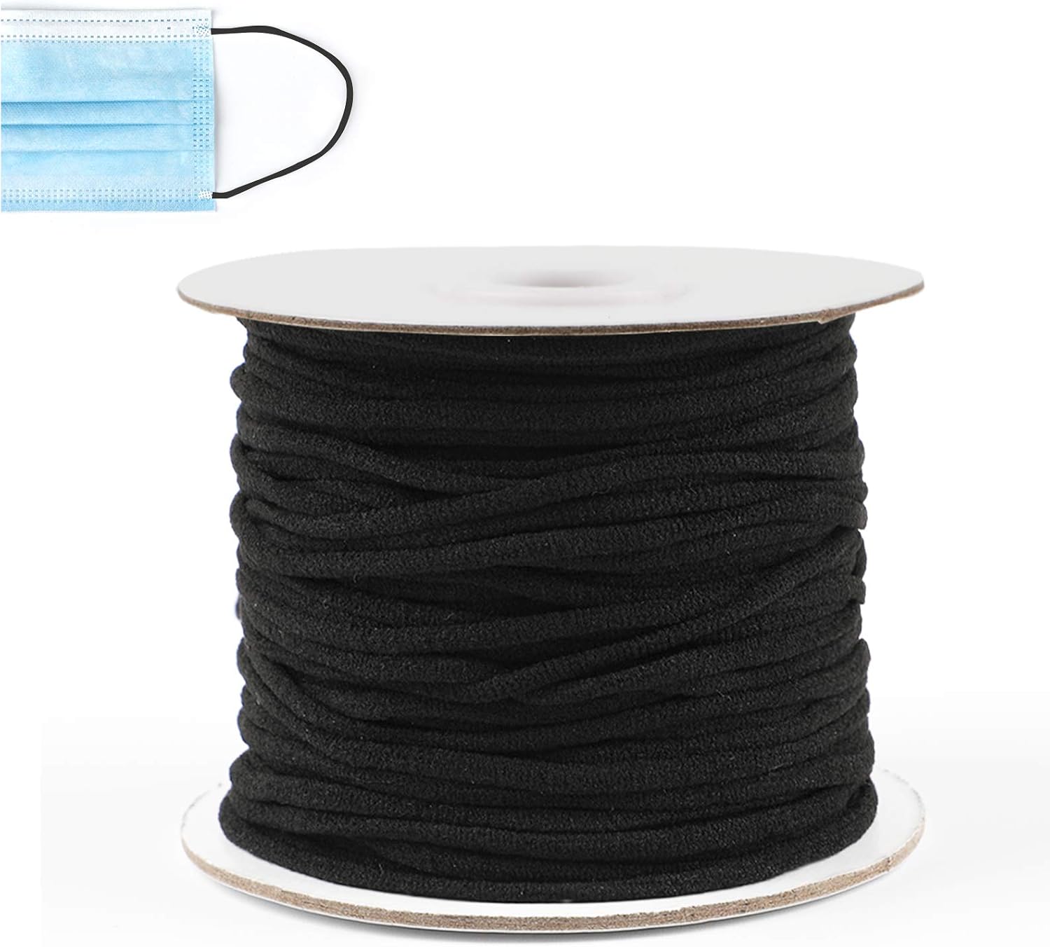 Bande Élastique Noire 3m X 100mm - Polyester Pour Couture, DIY, Vêtements - 5 Mètres