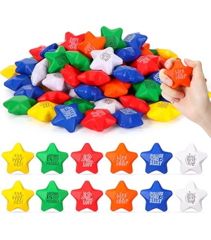 Amazon Star Shaped Stress Ball Stressballs In Bulk 100-Pack Star