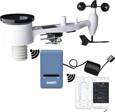 ECOWITT GW1101 WiFi Weather Station 7 in 1 Outdoor Sensor UK 868MHz
