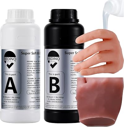 BBDINO Super Soft 00-30 Platinum Silicone Rubber 1000g Flesh Like Masks Dolls