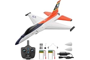 DEERC F-16 Style RC Airplane (X-62A Vista), 4-Channel Remote Control Jet with 6-axis Gyro Stabilizer EPP RTF Hobby Glider Aircraft Plane Easy to Fly for Adults Boys
