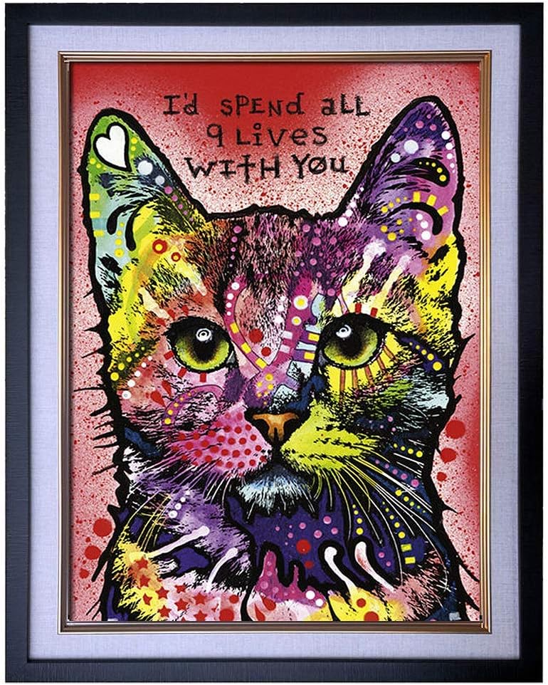 Jigsaw Puzzles for Adults Kids 1000 Pieces Wooden Nine Lives Watercolor Cats Puzzle, Large Size 29.5X19.7inches